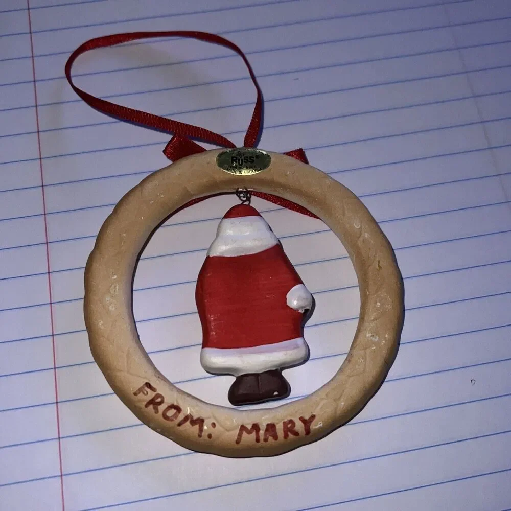 Russ Berrie Santa In A Reef 1992 Christmas Tree Ornament VGC # 5996